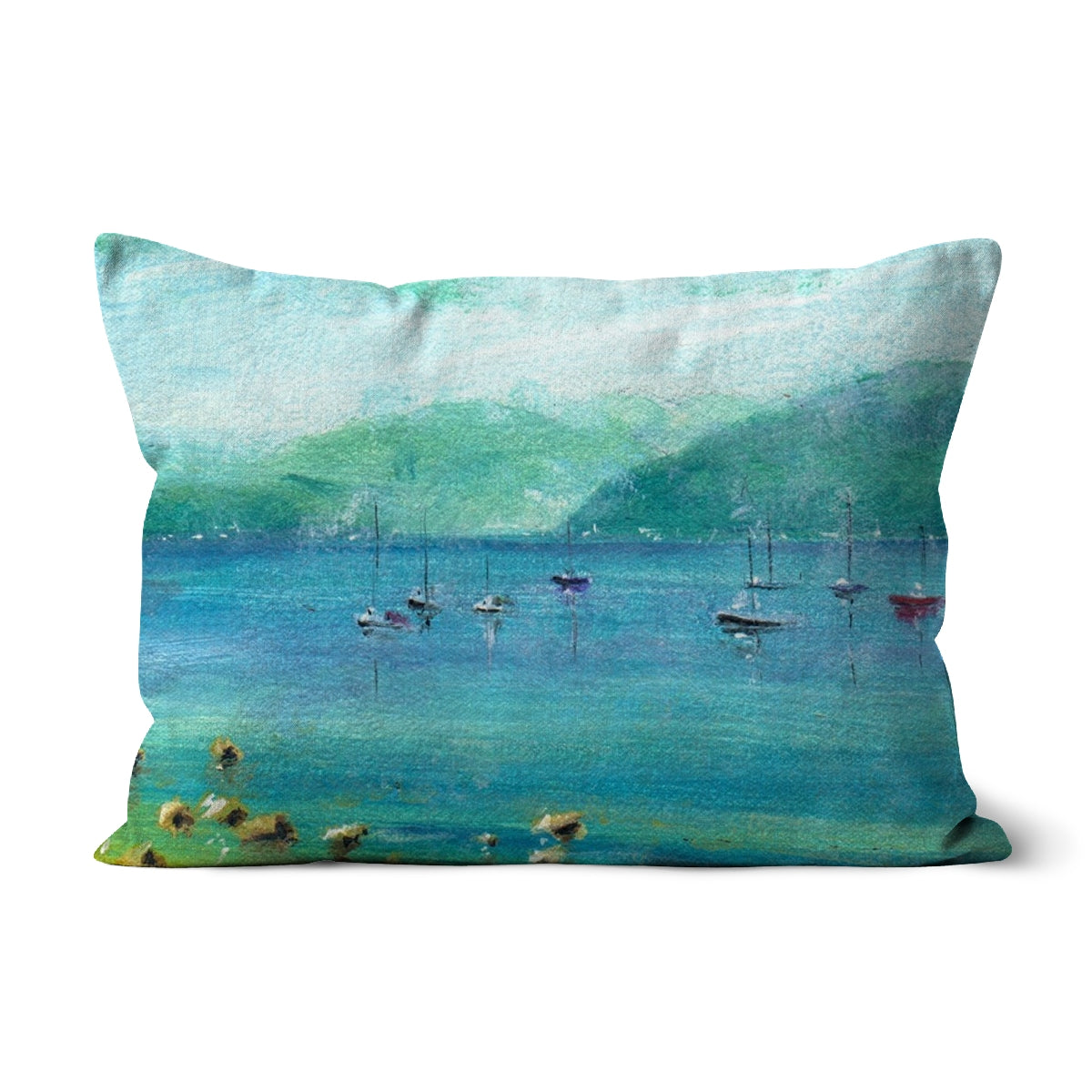 A Clyde Summer Day Art Gifts Cushion | River Clyde Art Gallery | Paintings, Prints, Homeware and Art Gifts From Scotland By Scottish Artist Kevin Hunter