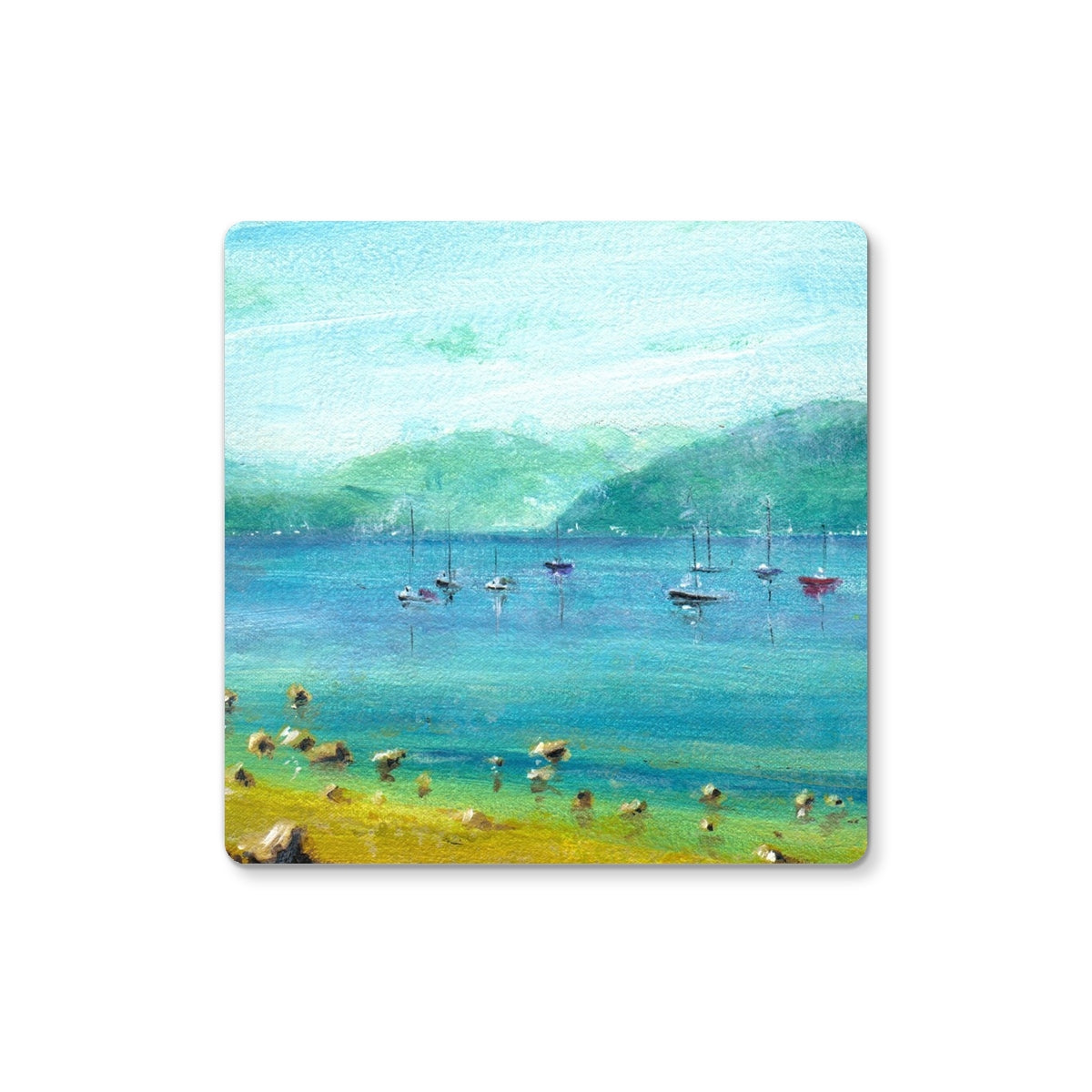 A Clyde Summer Day | Scottish Art Gifts | Coaster from my River Clyde Art Gallery Art Gallery Collection