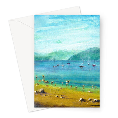 A Clyde Summer Day Scottish Art Gifts Greeting Card | River Clyde Art Gallery | Paintings, Prints, Homeware and Art Gifts From Scotland By Scottish Artist Kevin Hunter