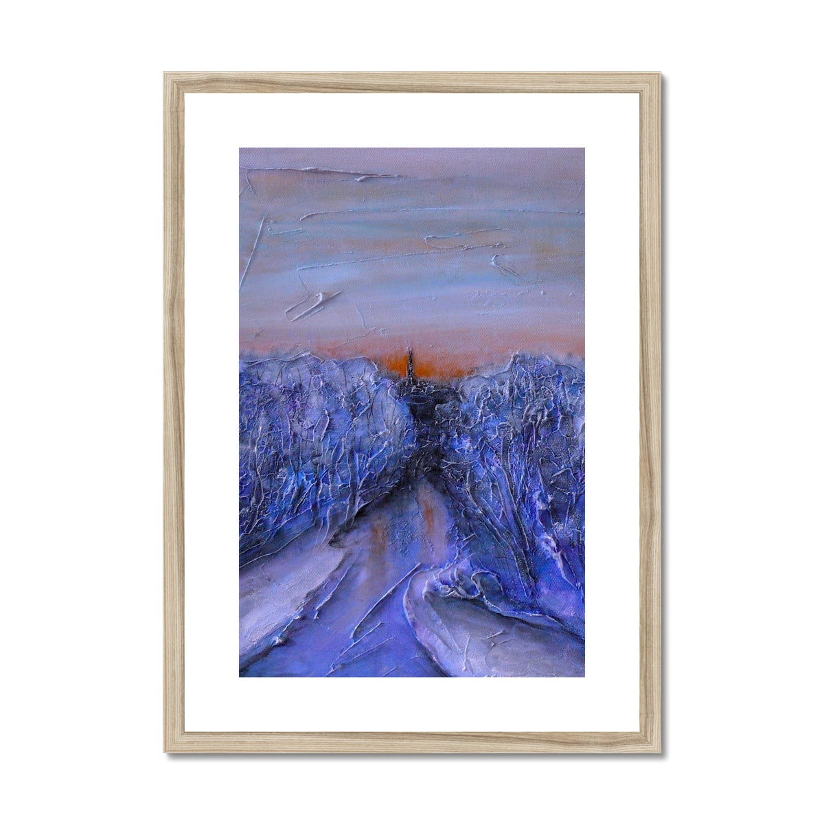 A Frozen River Kelvin Painting | Framed &amp; Mounted Prints From Scotland