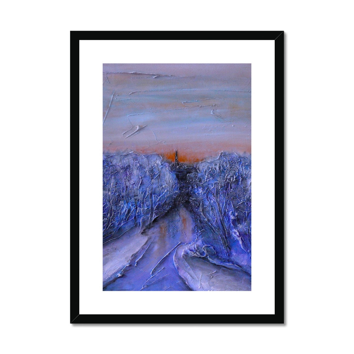 A Frozen River Kelvin Painting | Framed & Mounted Prints From Scotland