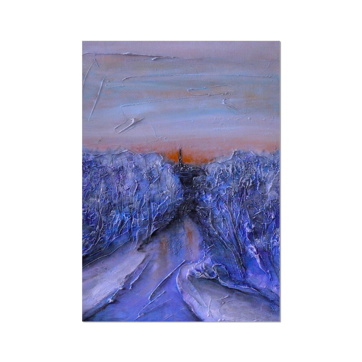 A Frozen River Kelvin Painting | Fine Art Prints From Scotland