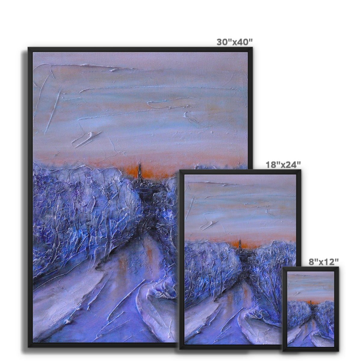 A Frozen River Kelvin Painting | Framed Canvas Prints From Scotland