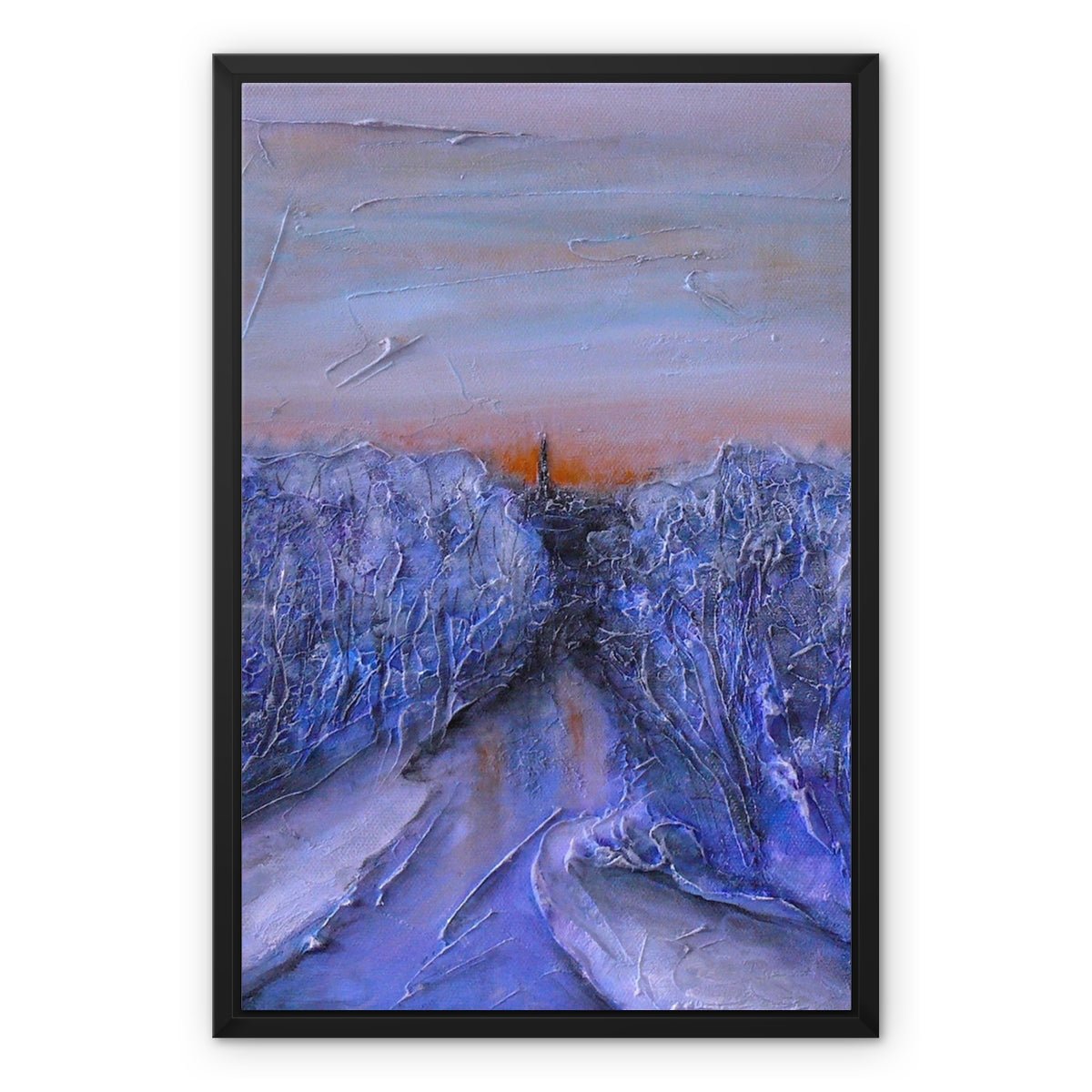 A Frozen River Kelvin Painting | Framed Canvas From Scotland