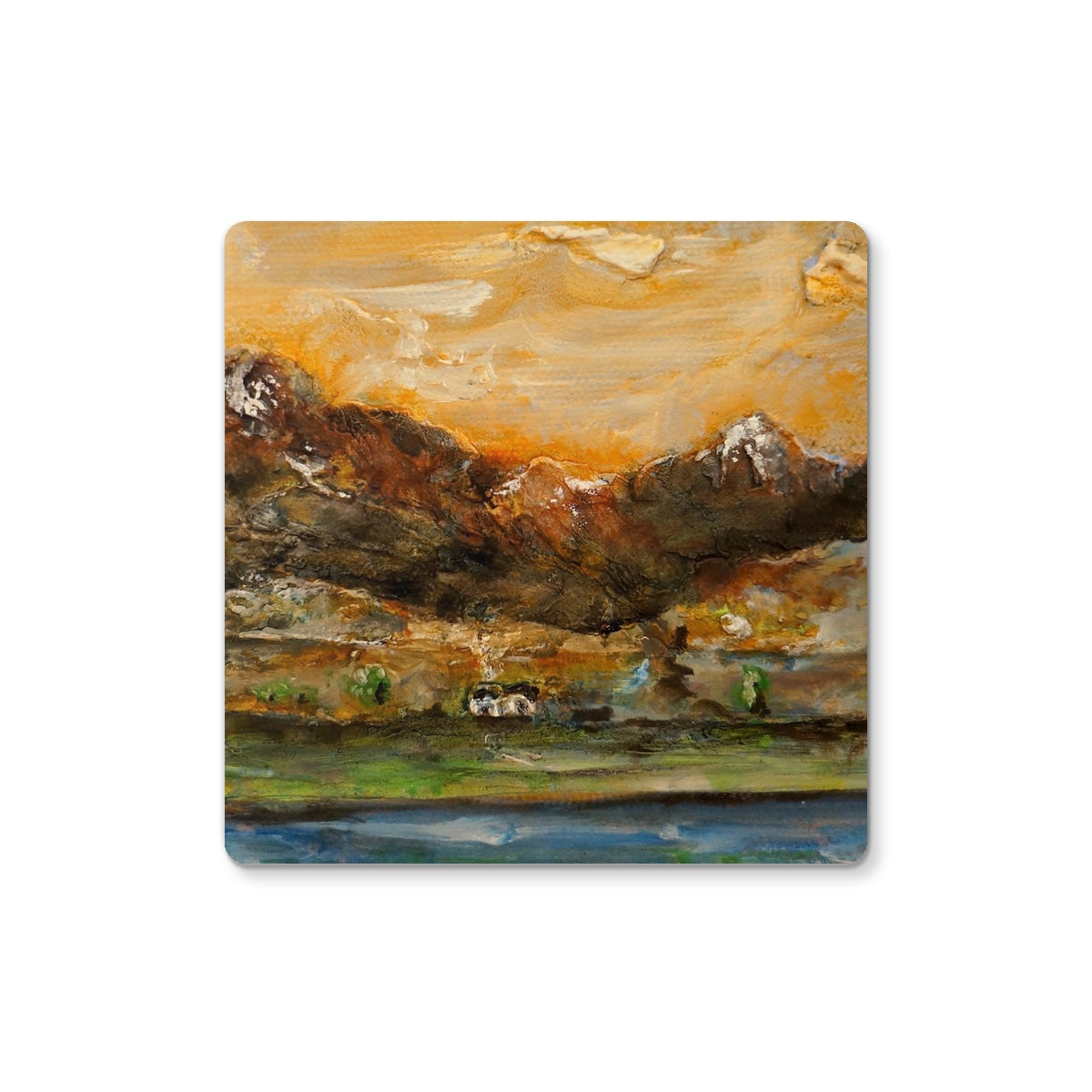 A Glencoe Cottage | Scottish Art Gifts | Coaster from my Glencoe Art Gallery Art Gallery Collection