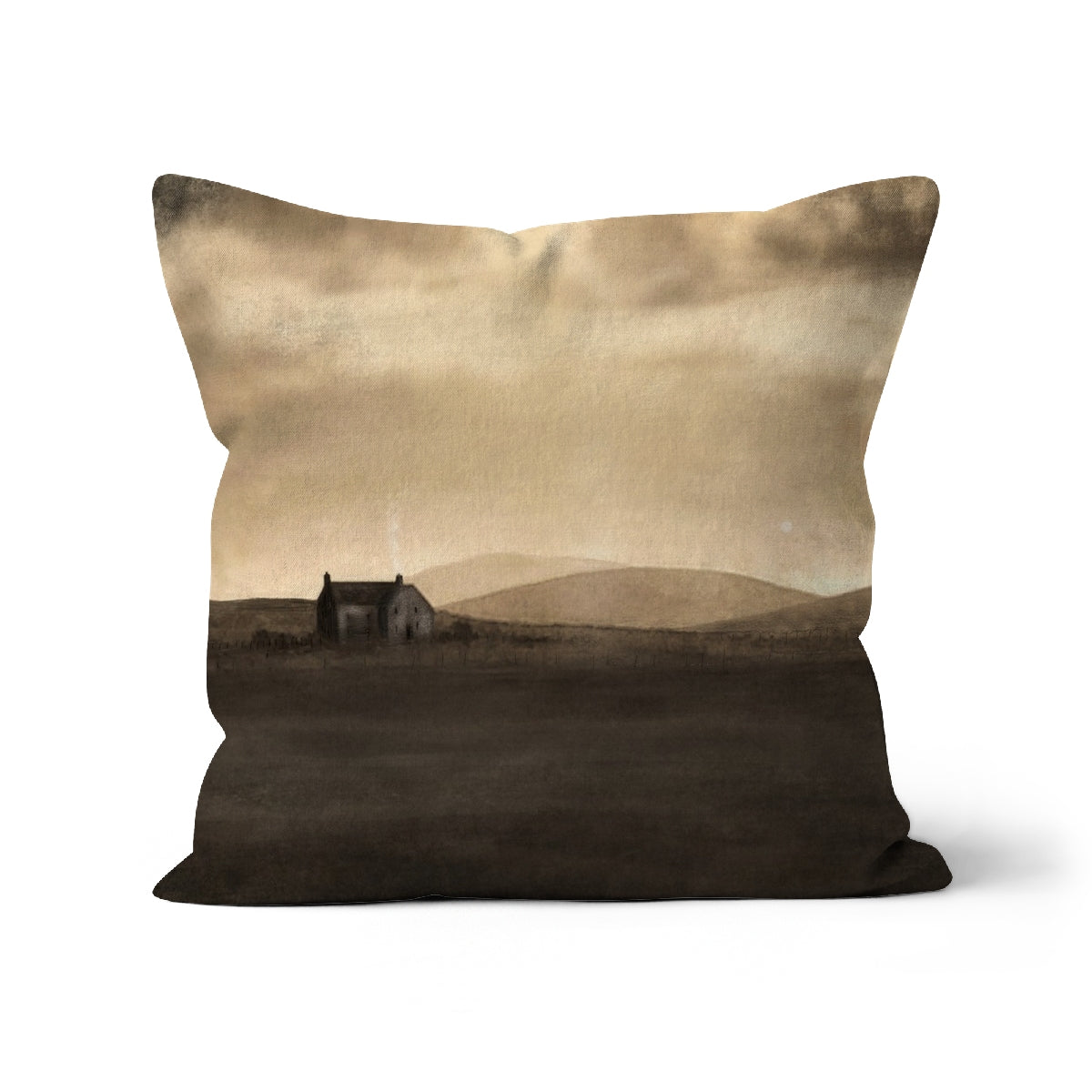 A Moonlit Croft Art Gifts Cushion from my Hebridean Islands Art Gallery Art Gallery Collection