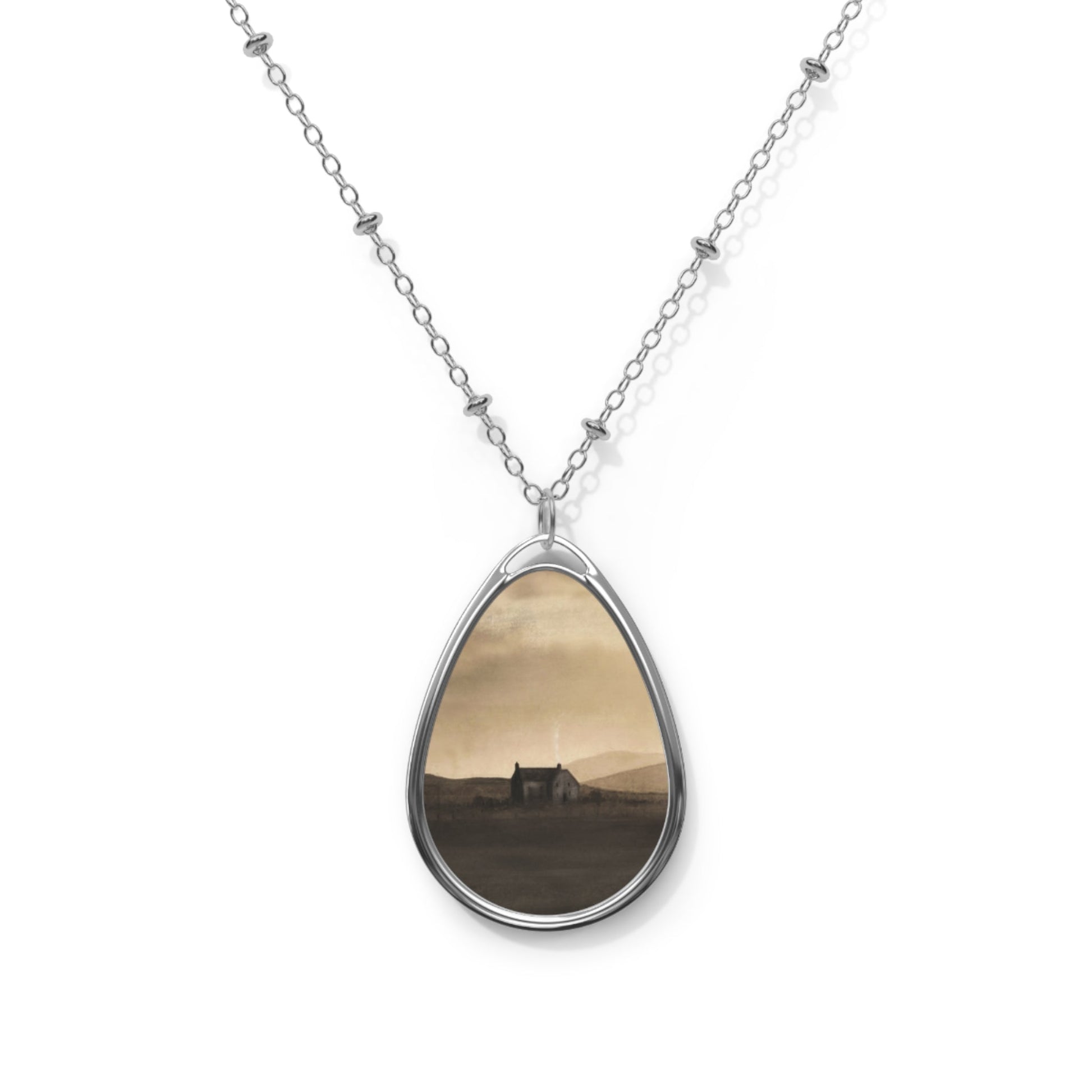 A Moonlit Croft Art Necklace | Scottish Art Gifts