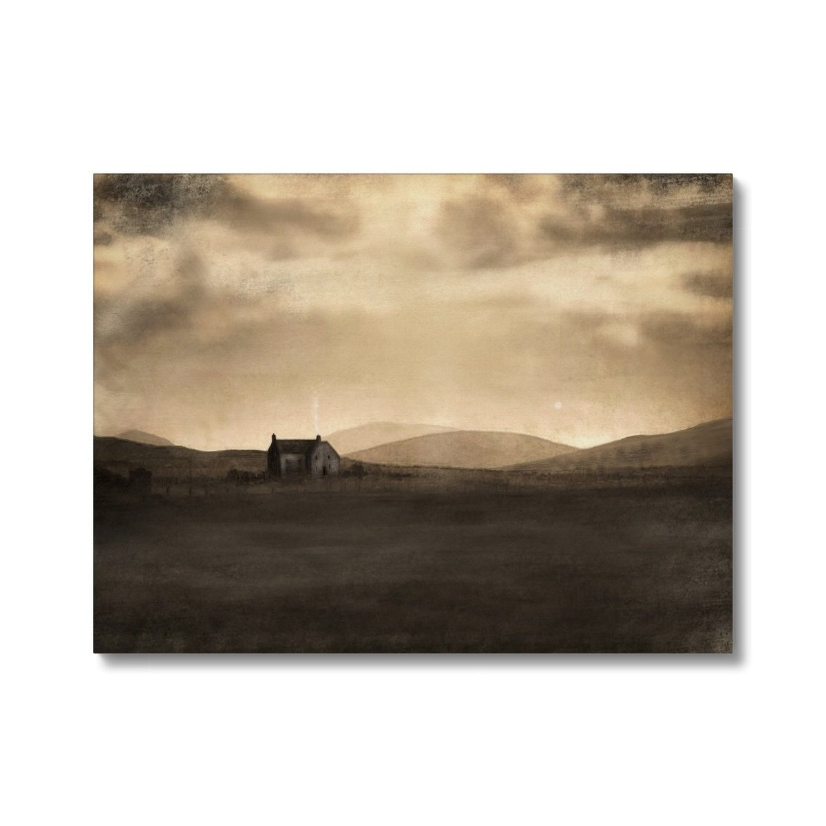 A Moonlit Croft Painting | Canvas Prints From Scotland