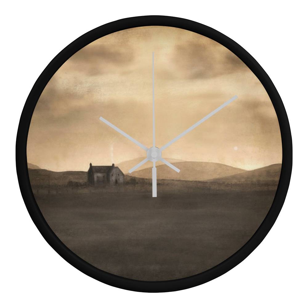 A Moonlit Croft | Wall Art Clock | Scotland