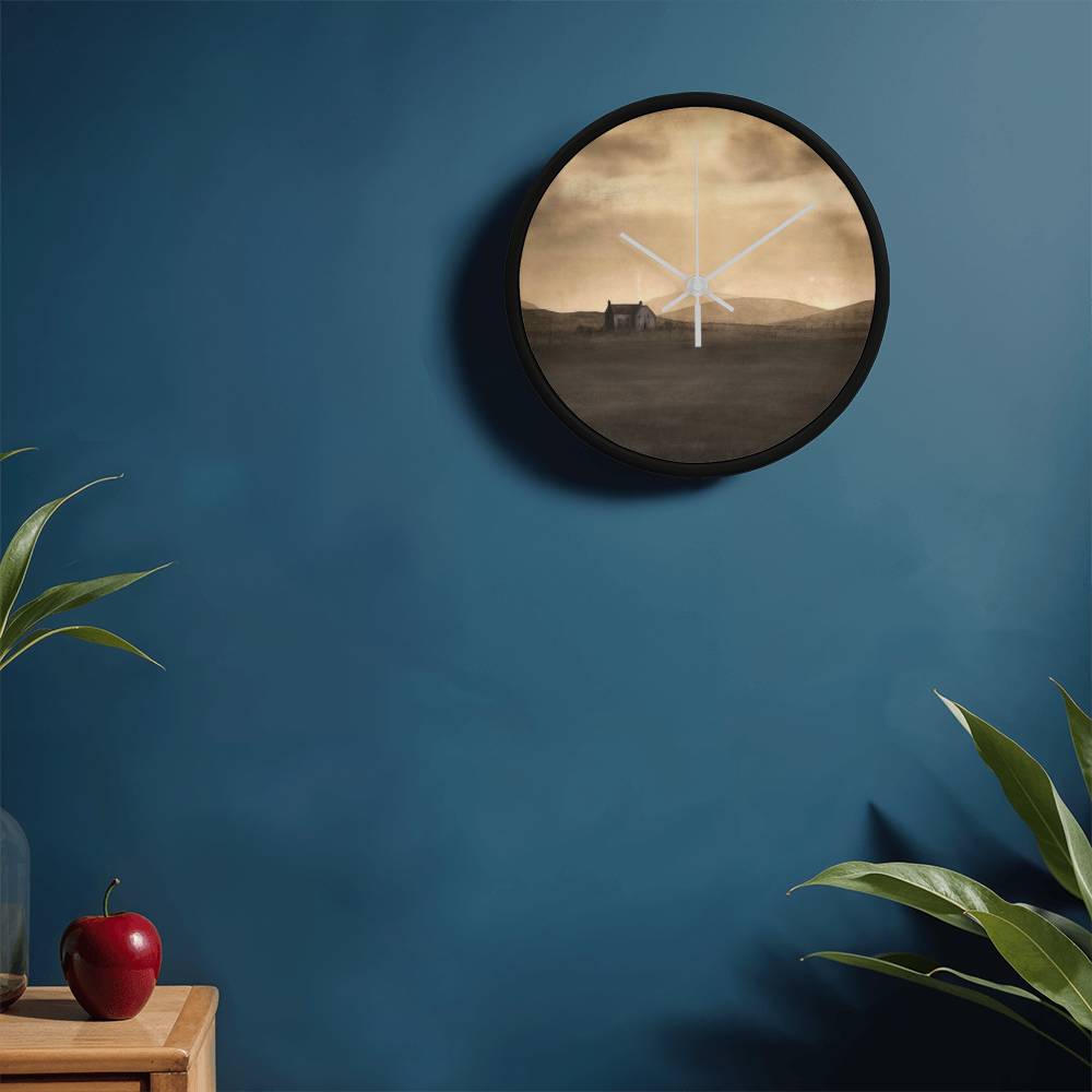 A Moonlit Croft | Wall Art Clock | Scotland