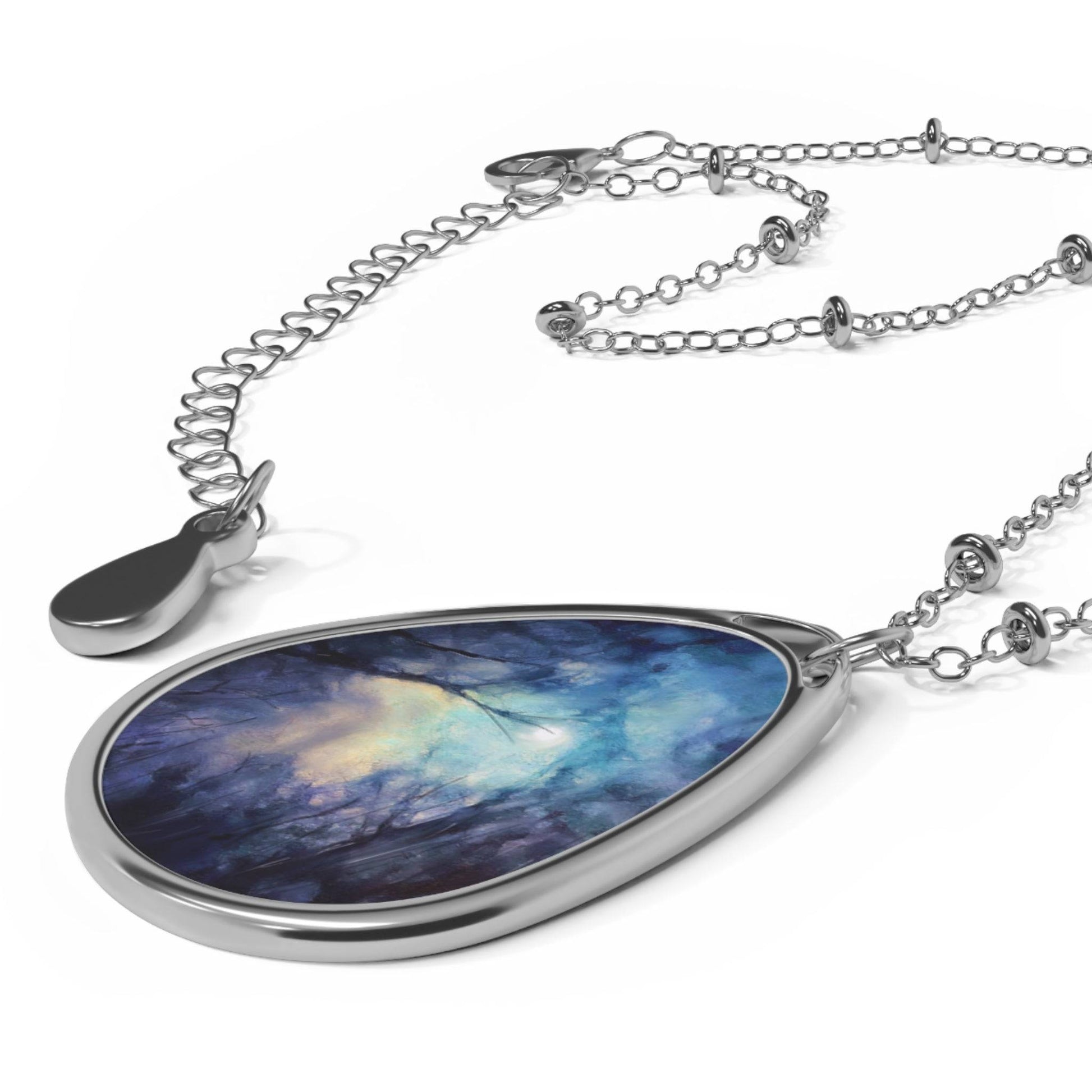 A Moonlit Highland Wood Art Necklace | Scottish Art Gifts