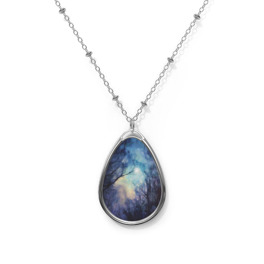A Moonlit Highland Wood Art Necklace | Scottish Art Gifts