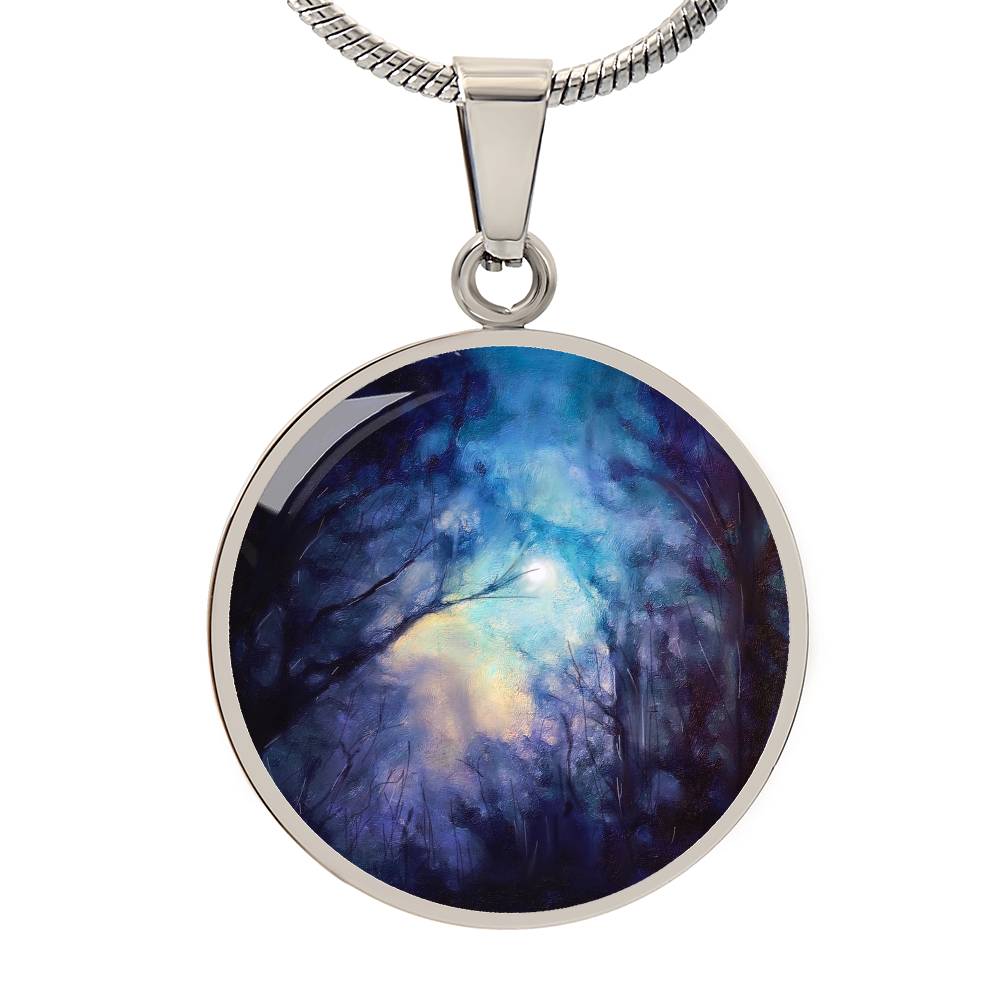 A Moonlit Highland Wood | Scottish Art Jewellery | Luxury Necklace