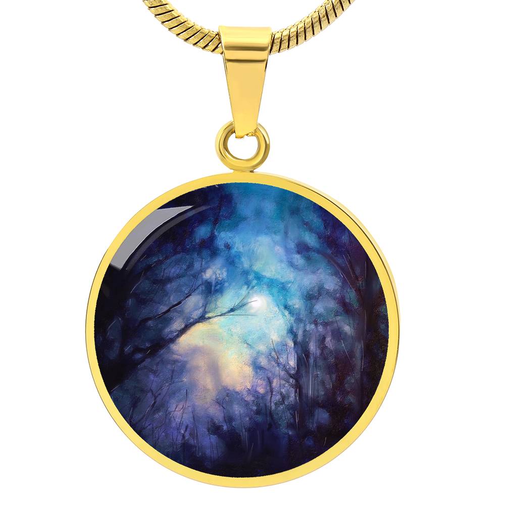 A Moonlit Highland Wood | Scottish Art Jewellery | Luxury Necklace