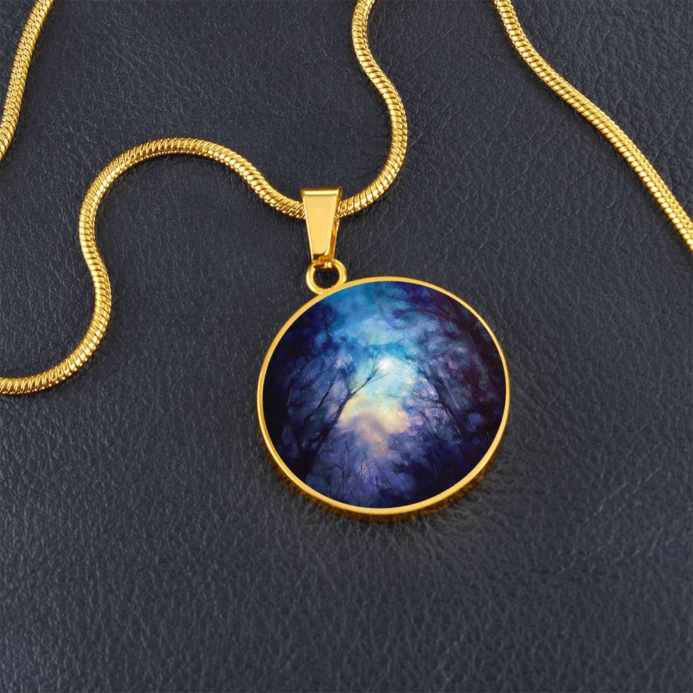 A Moonlit Highland Wood | Scottish Art Jewelry | Luxury Designer Necklace