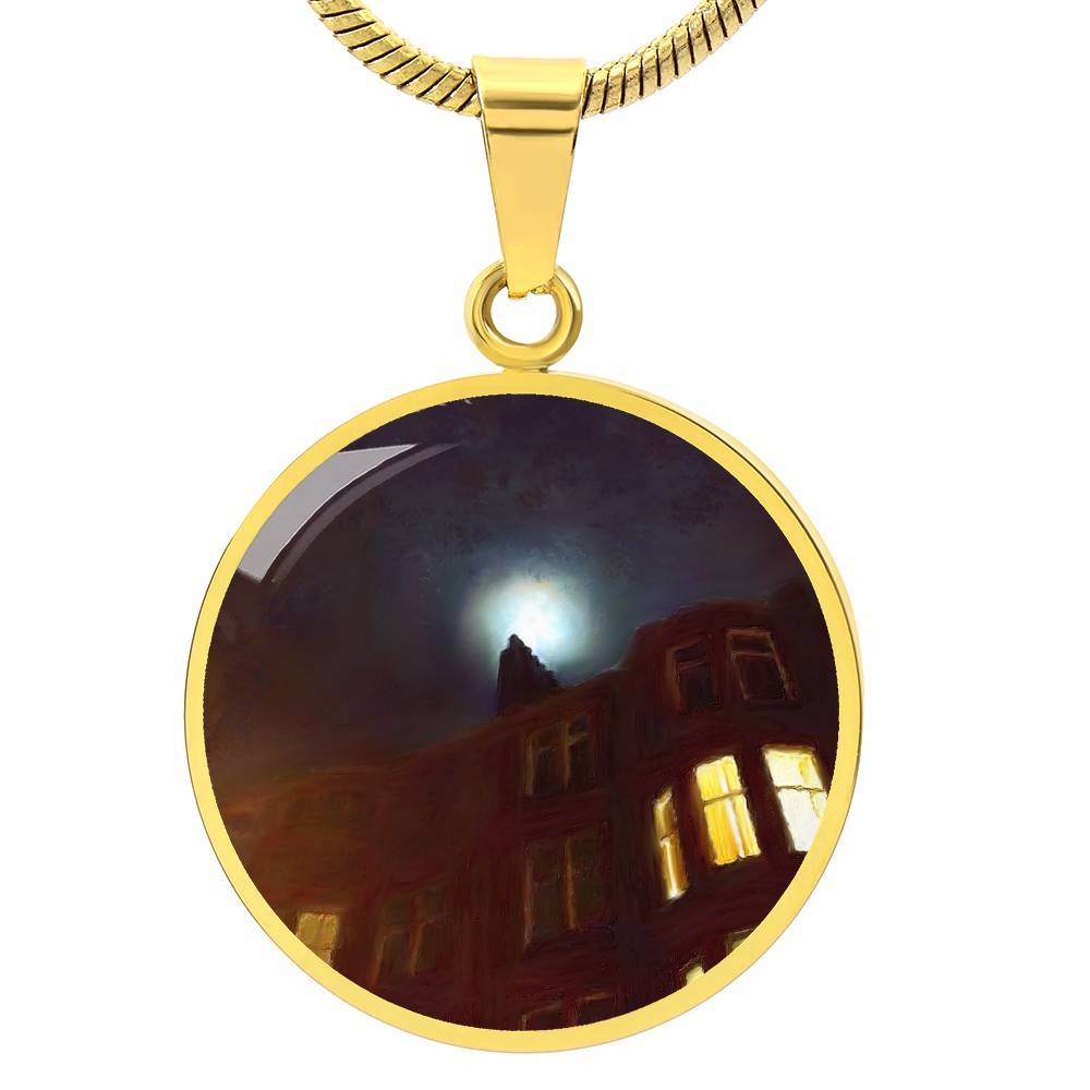 A Moonlit Tenement | Scottish Art Jewelry | Luxury Designer Necklace