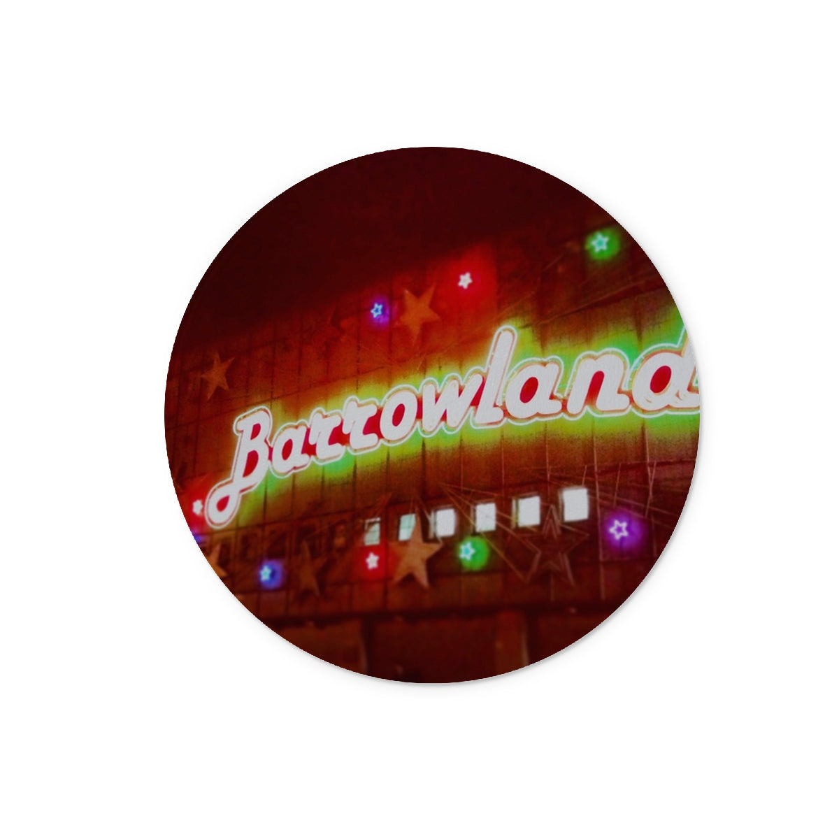 A Neon Glasgow Barrowlands Art Gifts Glass Chopping Board | Edinburgh & Glasgow Art Gallery | Paintings, Prints, Homeware and Art Gifts From Scotland By Scottish Artist Kevin Hunter