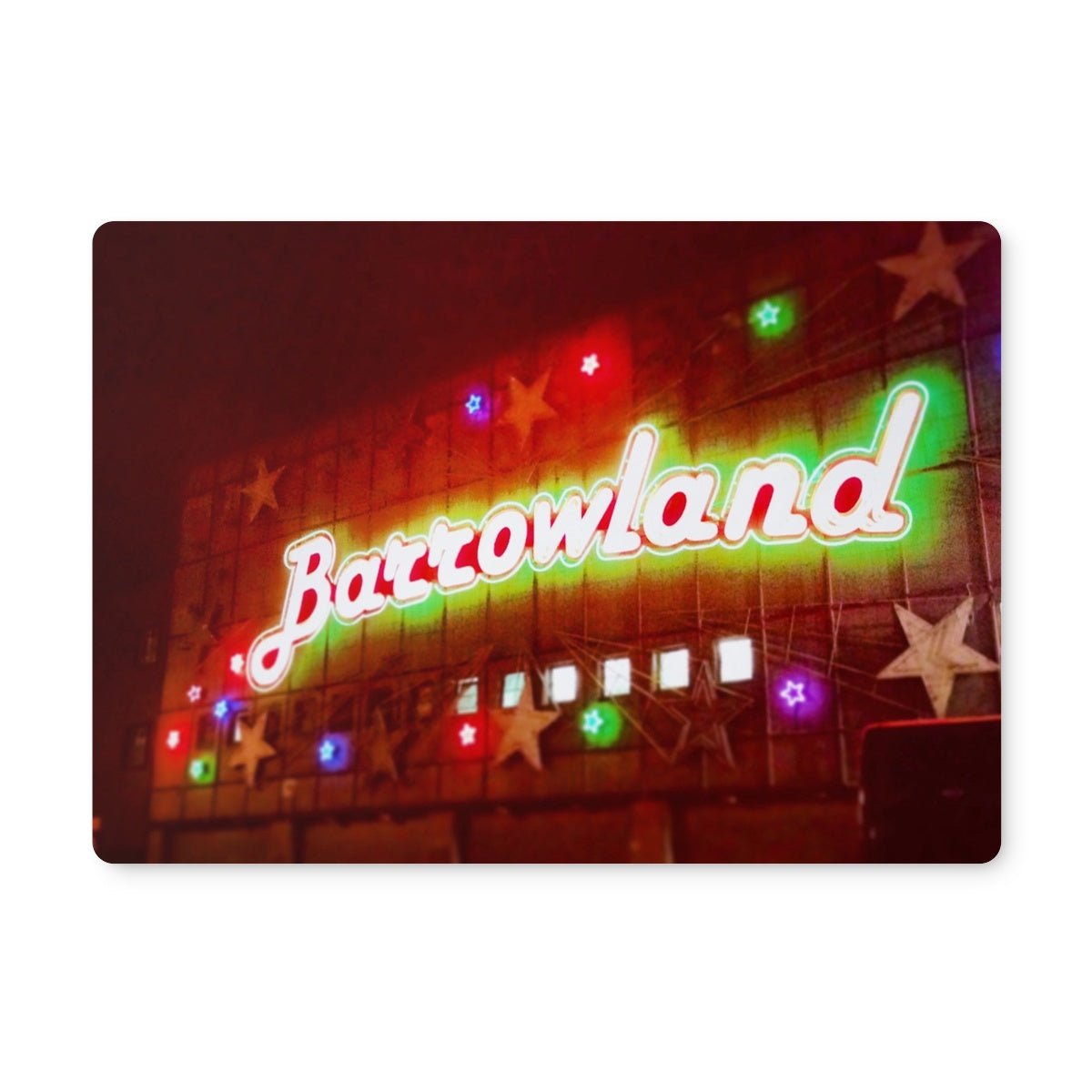 A Neon Glasgow Barrowlands Art Gifts Placemat-Placemats-Edinburgh & Glasgow Art Gallery-2 Placemats-Paintings, Prints, Homeware, Art Gifts From Scotland By Scottish Artist Kevin Hunter