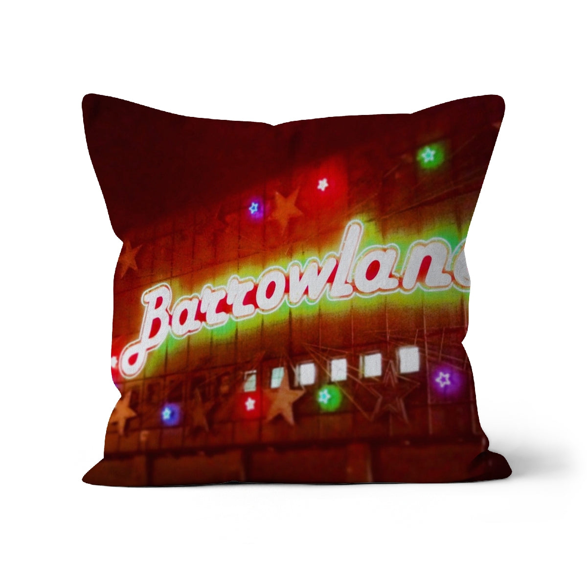 A Neon Glasgow Barrowlands Cushion.
