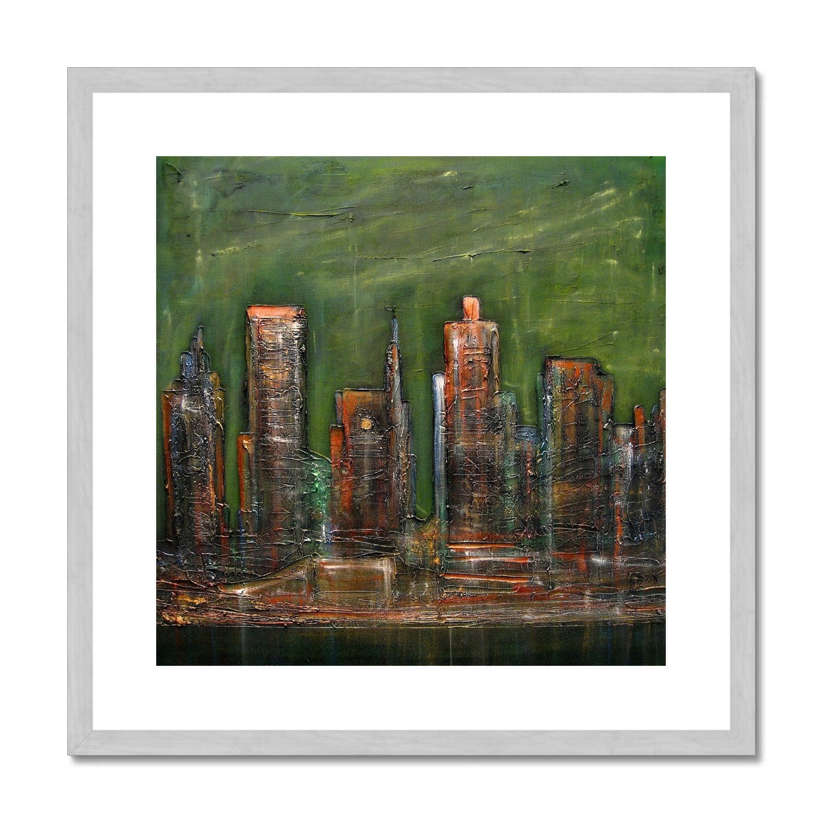 A Neon New York Painting | Antique Framed & Mounted Prints From Scotland