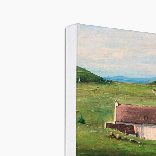 A Skye Cottage Eco Art Canvas Print | Scottish Art Gifts