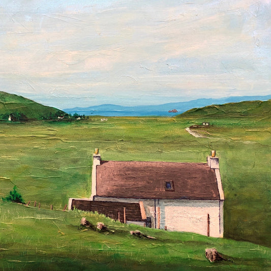 A Skye Cottage Wooden Art Block