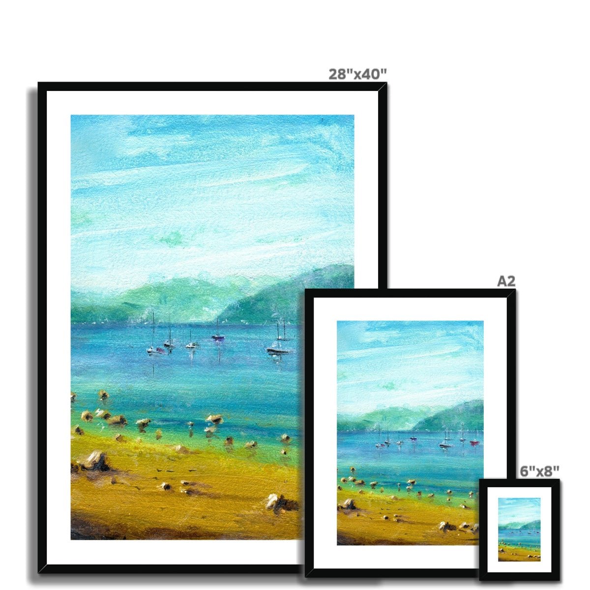 A Summer Day On The Clyde Painting | Framed &amp; Mounted Prints From Scotland