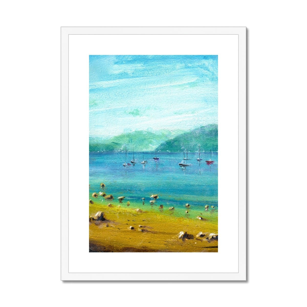 A Summer Day On The Clyde Painting | Framed &amp; Mounted Prints From Scotland