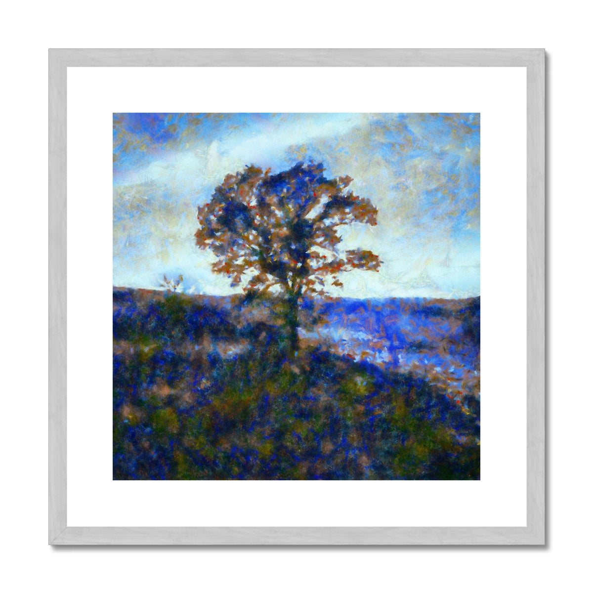 A Winter Highland Tree Painting | Antique Framed & Mounted Prints From Scotland