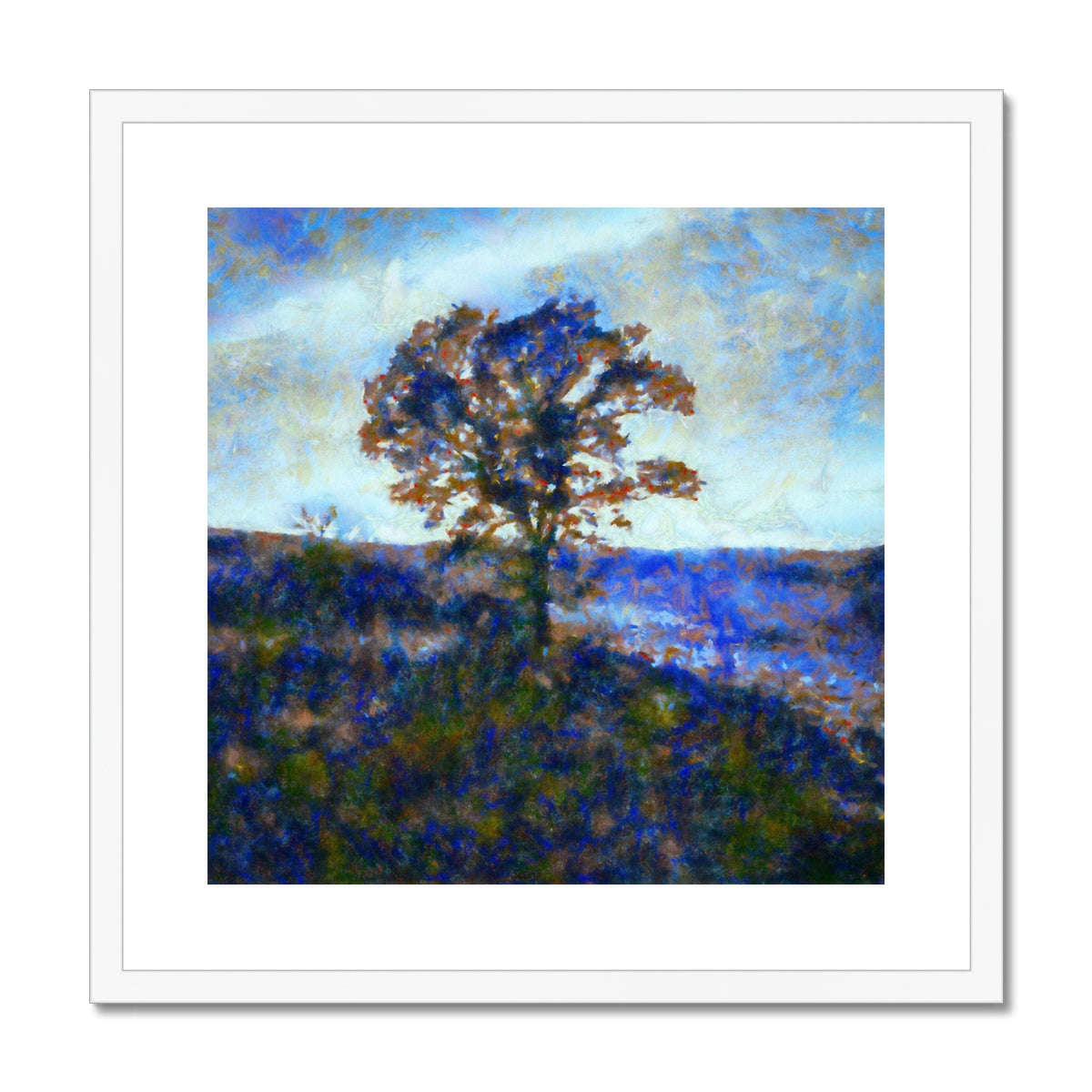 A Winter Highland Tree Painting | Framed & Mounted Prints From Scotland