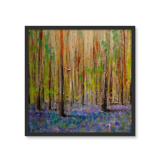 Highland Bluebells Framed Art Tile | Scottish Art Gifts