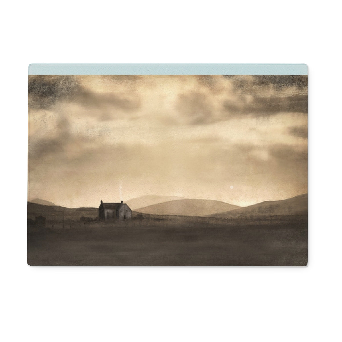 A Moonlit Croft Glass Chopping Board | Scottish Art Gifts