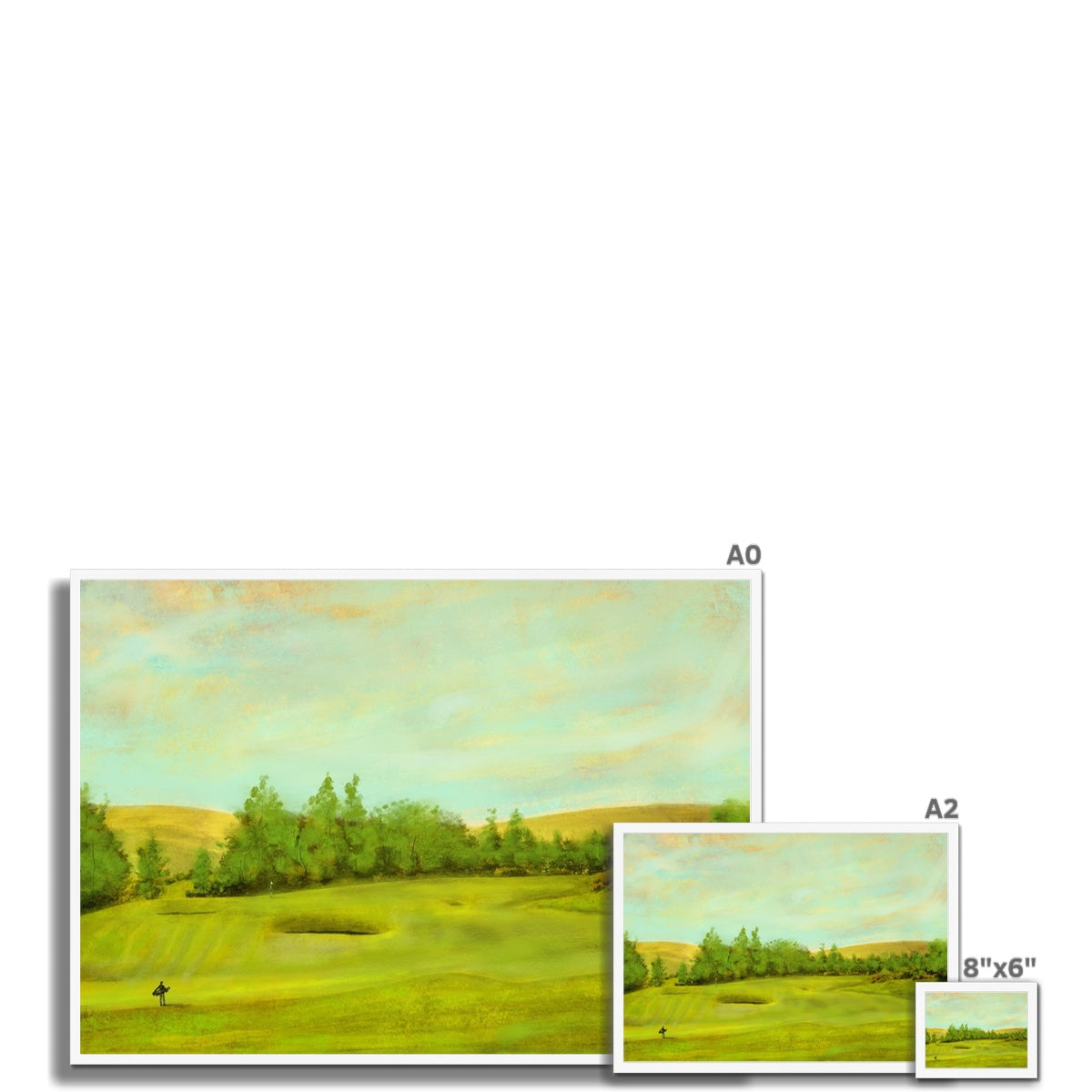 Gleneagles King's Golf Course, The 1st Painting | Framed Print