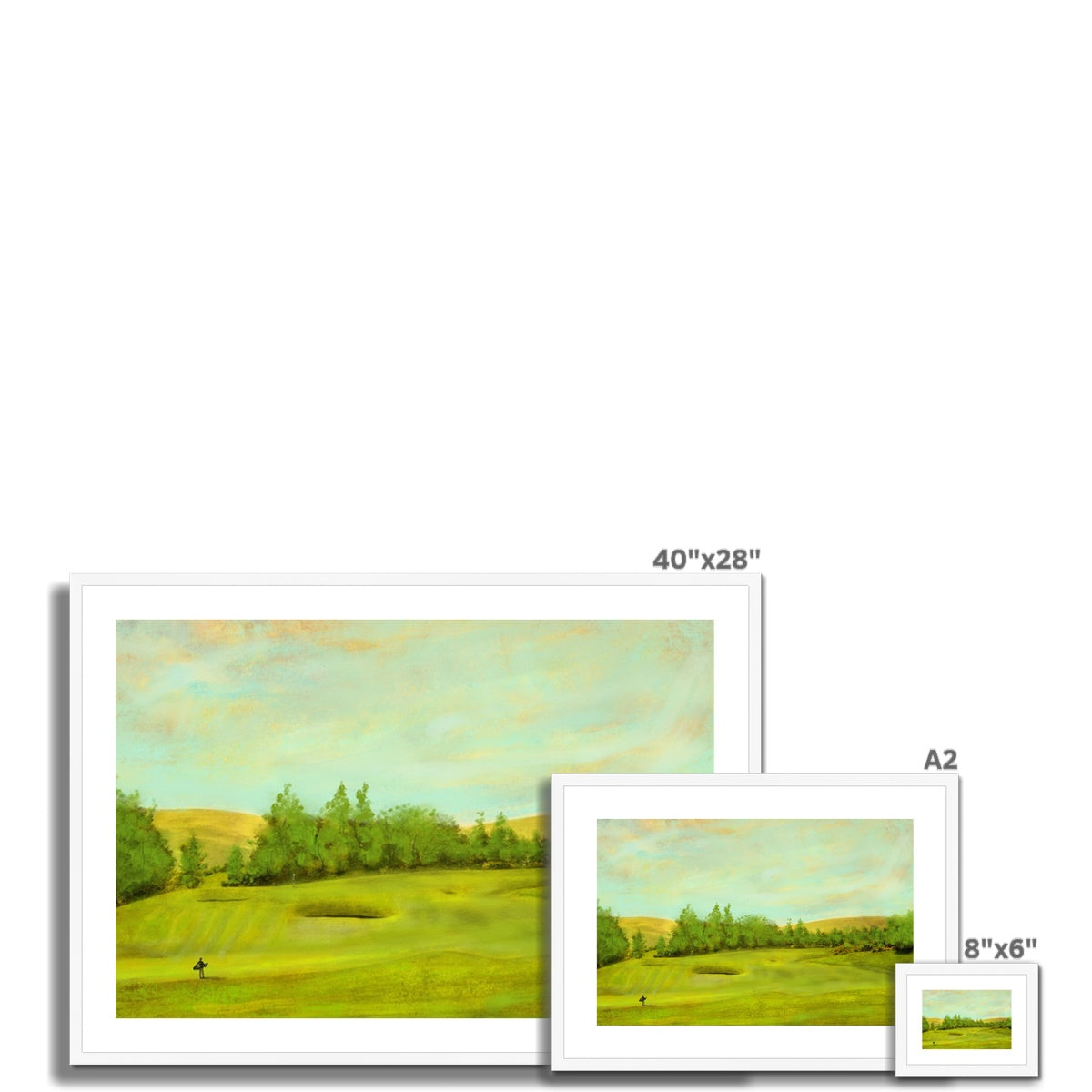 Gleneagles King's Golf Course, The 1st Painting | Framed & Mounted Print