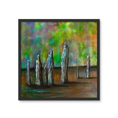 Callanish Northern Lights Lewis Framed Art Tile | Scottish Art Gifts