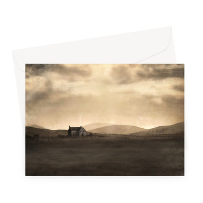 A Moonlit Croft Greeting Card | Scottish Art Gifts