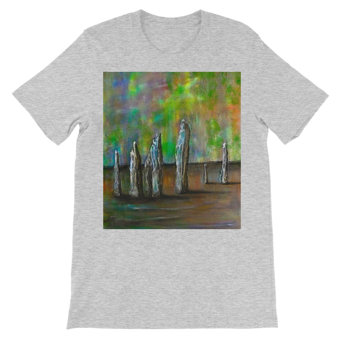 Callanish Northern Lights Lewis Unisex Short Sleeve T-Shirt | Scottish Art Gifts