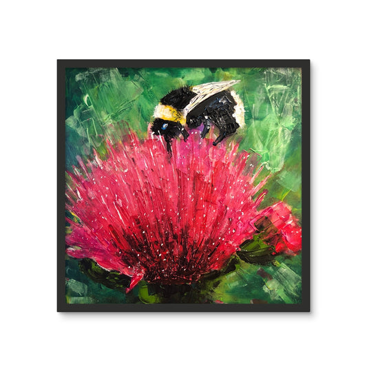 The Thistle & The Bee Framed Photo Tile | Scottish Art Gifts