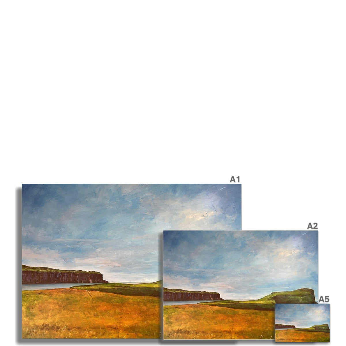 Approaching Oronsay Skye Painting | Fine Art Prints From Scotland-Unframed Prints-Skye Art Gallery-Paintings, Prints, Homeware, Art Gifts From Scotland By Scottish Artist Kevin Hunter