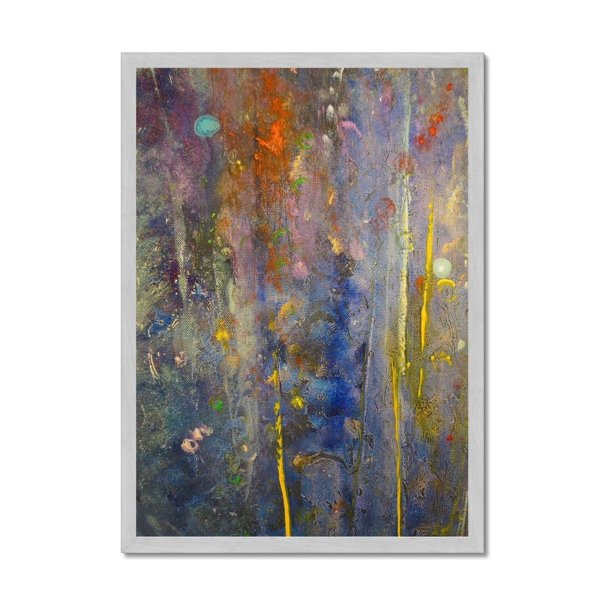 Abstract Paintings - ' Cairngorms Waterfall ' Antique Framed Print