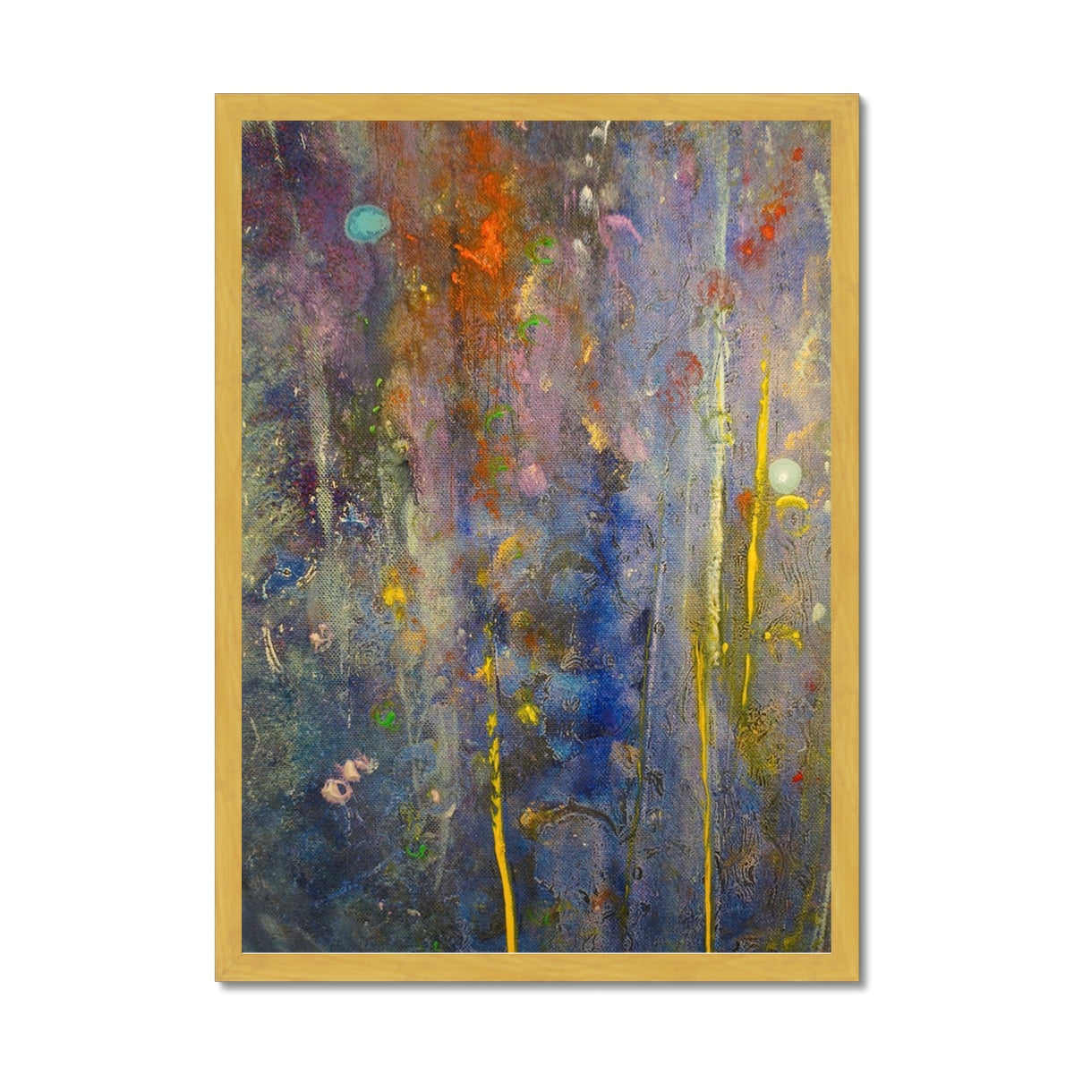 Abstract Paintings - ' Cairngorms Waterfall ' Antique Framed Print
