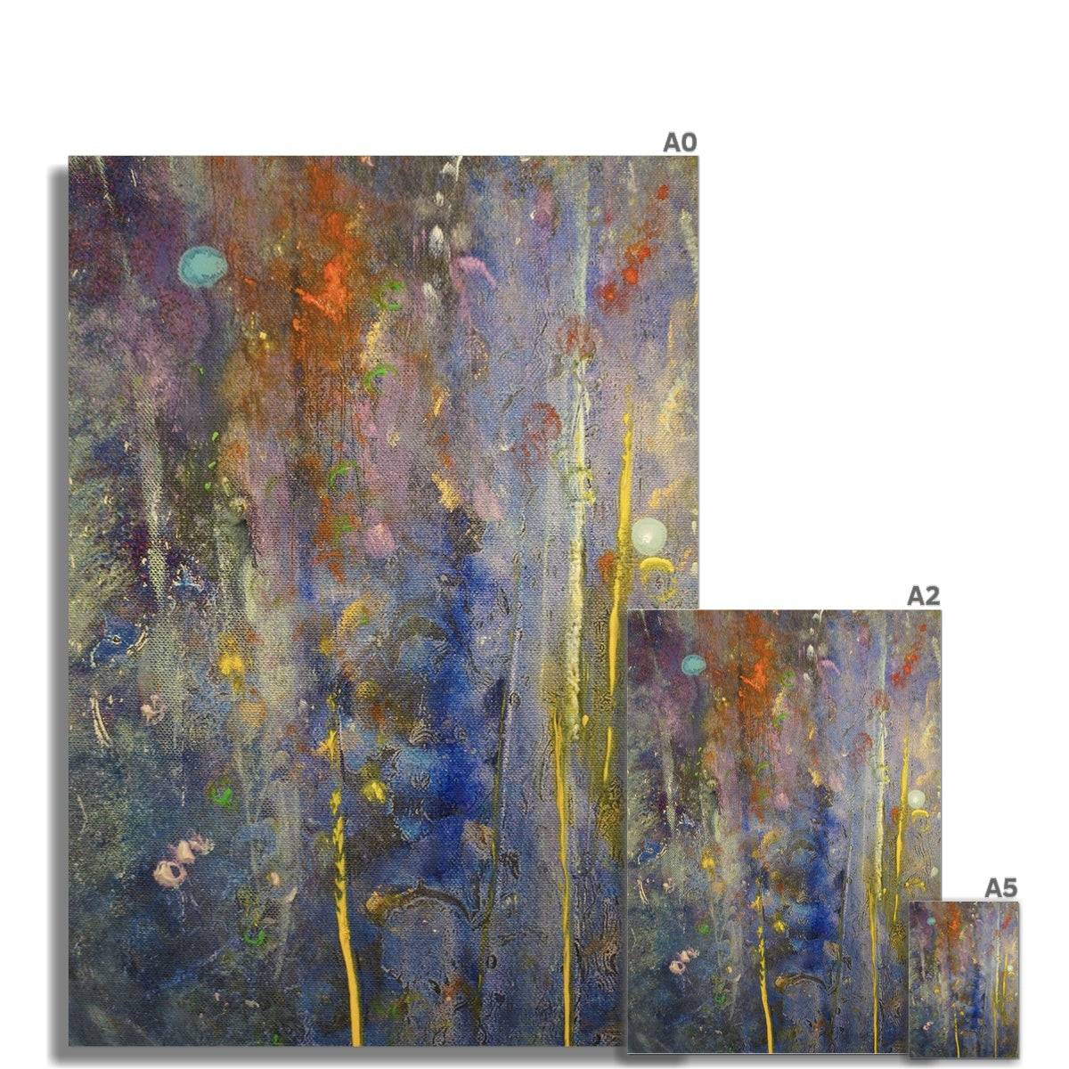 Abstract Paintings - ' Cairngorms Waterfall ' Fine Art Print
