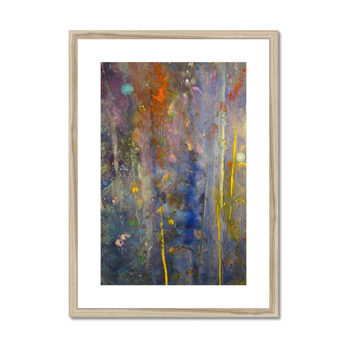 Abstract Paintings - ' Cairngorms Waterfall ' Framed & Mounted Print