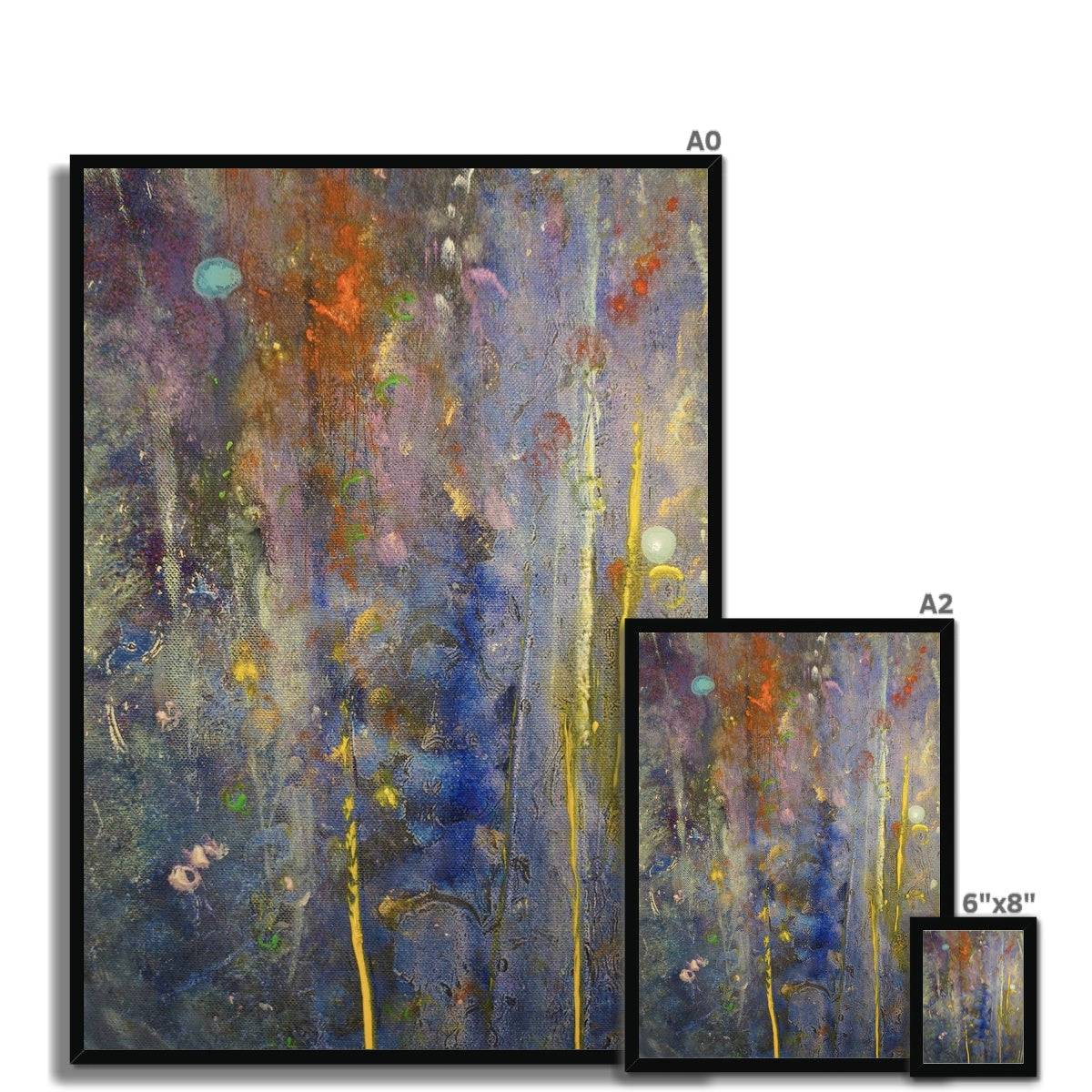 Abstract Paintings - ' Cairngorms Waterfall ' Framed Print