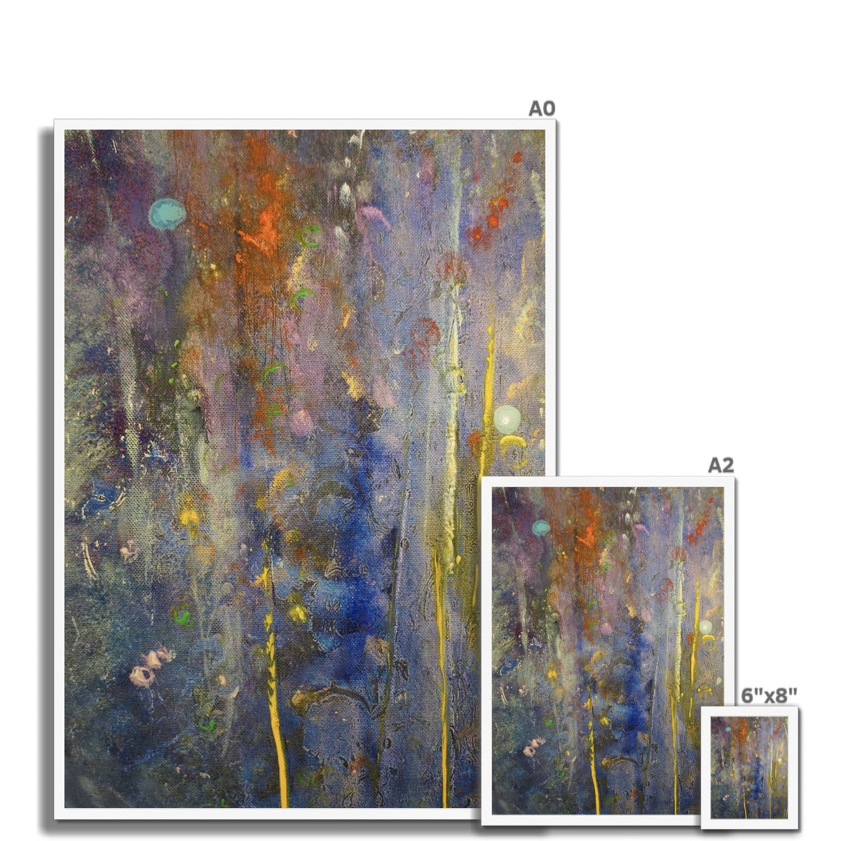 Abstract Paintings - ' Cairngorms Waterfall ' Framed Print