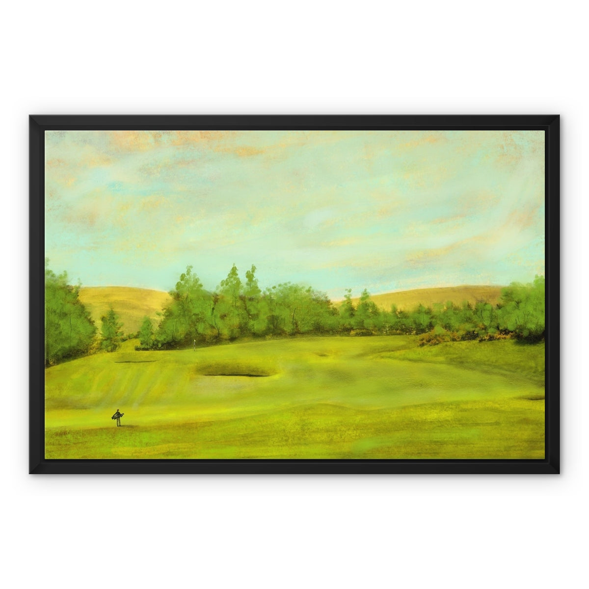 Gleneagles King's Golf Course, The 1st Painting | Framed Canvas From Scotland