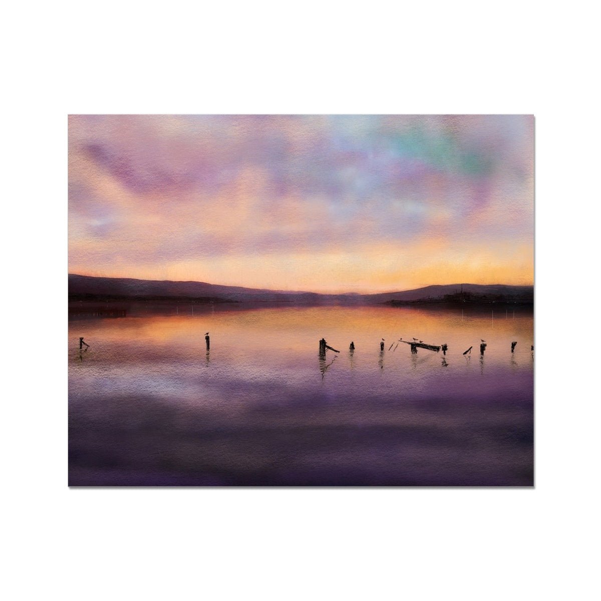 Admiralty Jetty Dusk Painting | Artist Proof Collector Prints From Scotland