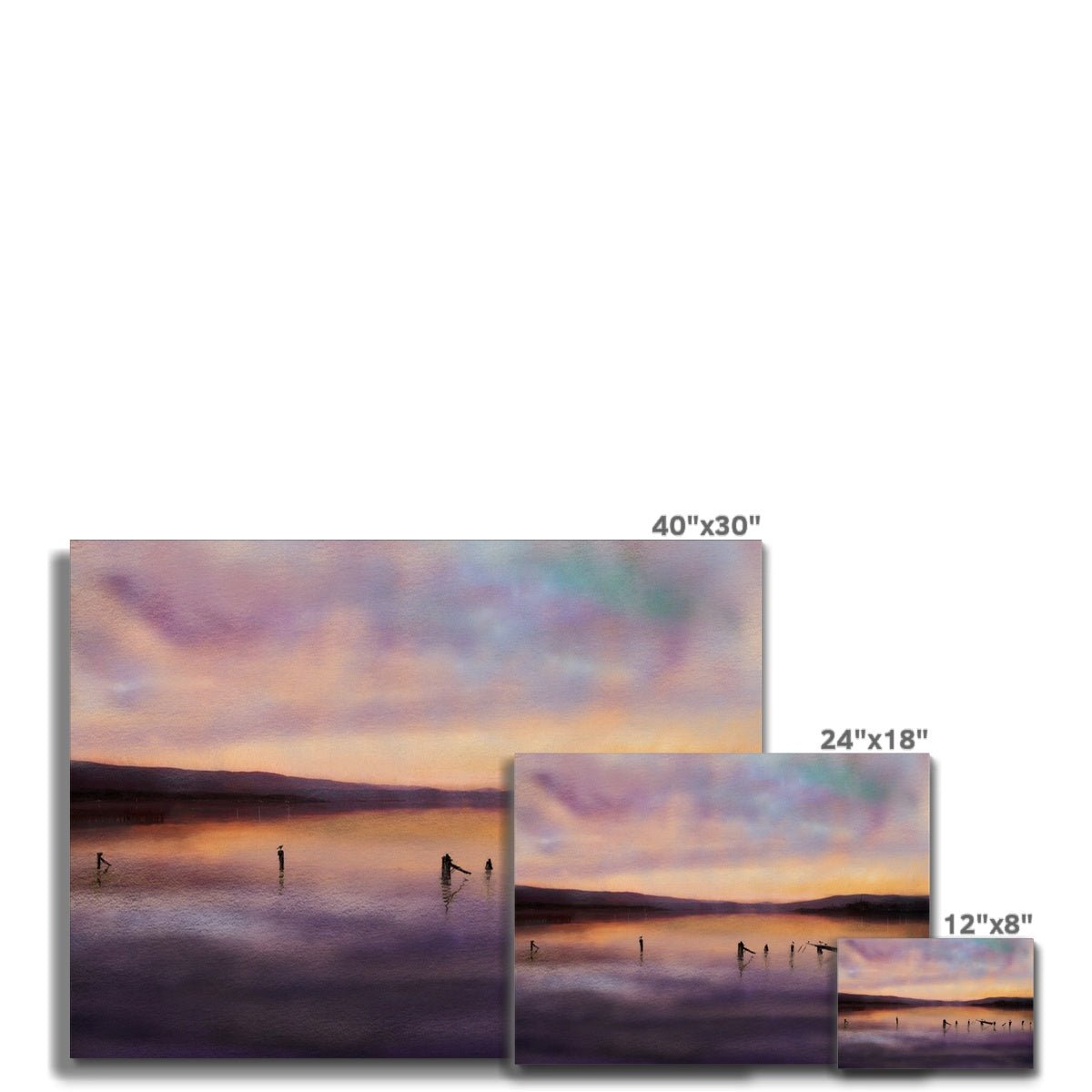 Admiralty Jetty Dusk Painting | Canvas From Scotland