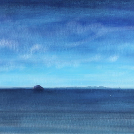 Ailsa Craig & Arran Wooden Art Block