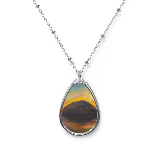 Ailsa Craig Dusk Art Necklace | Scottish Art Gifts